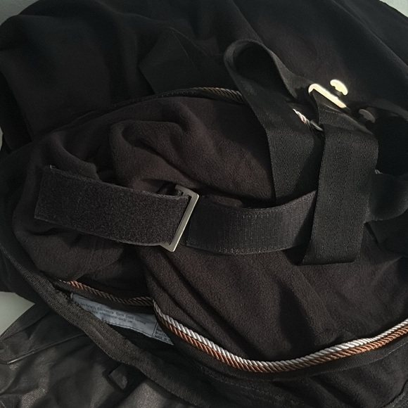 NWT Schockemohle Premium Fleece Rug w. Faux Fur Trim Black Size 81 - Picture 12 of 16